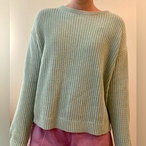 Oversized Green Crewneck Sweater by Reserved